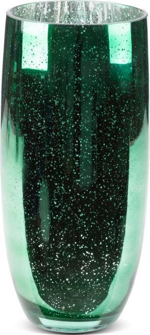 Eurofirany SZKLANY WAZON DEKORACYJNY MOLLY (FI) 16X38 CM ZIELONY