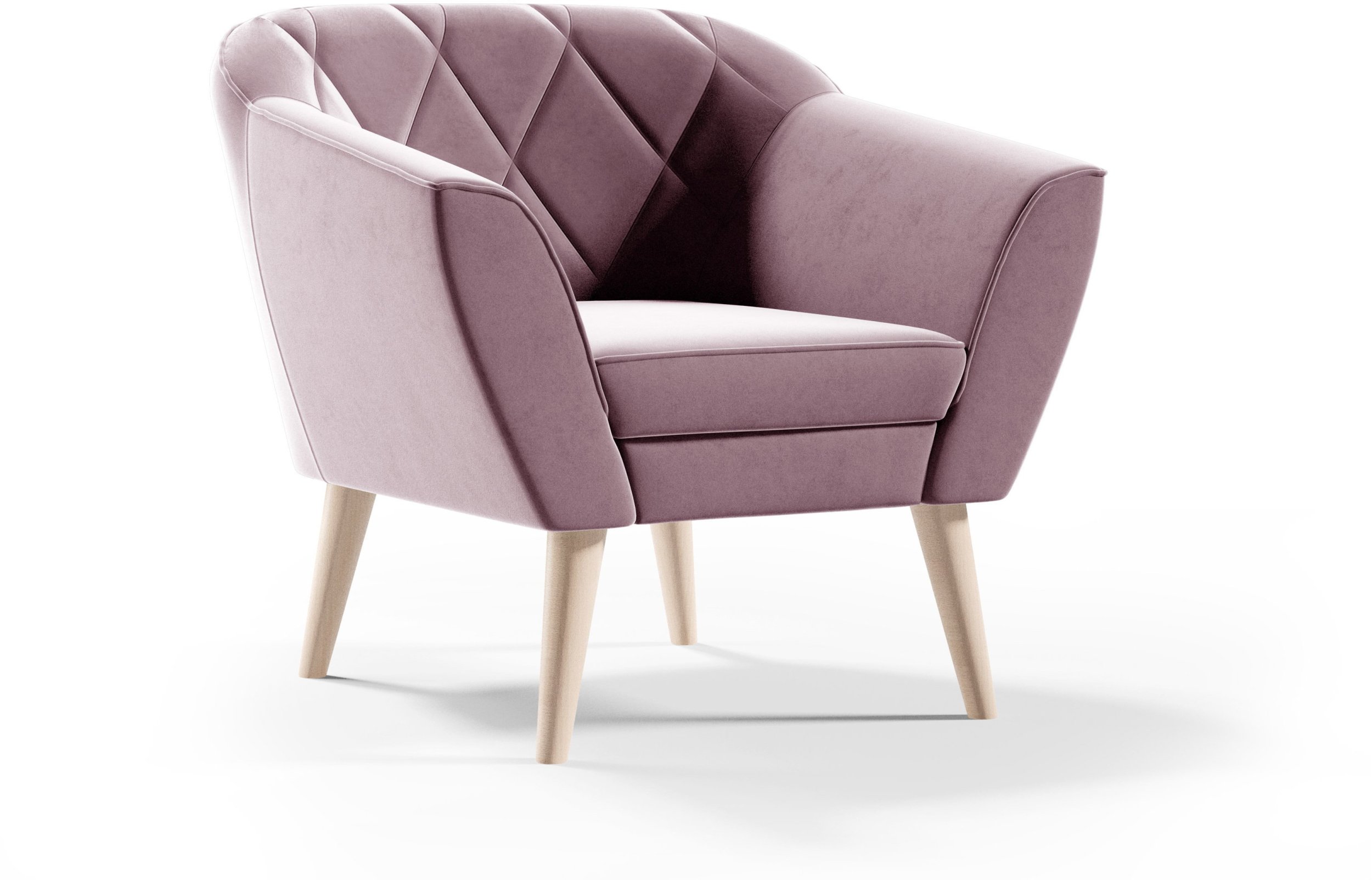 Fotel GLORIA styl skandynawski welur riviera 62