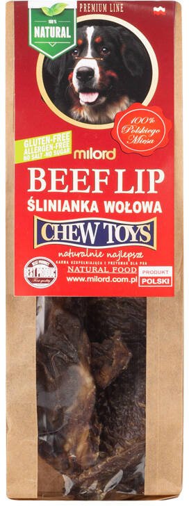 Milord Suszone ślinianki wołowe przysmak dla psa 100 g