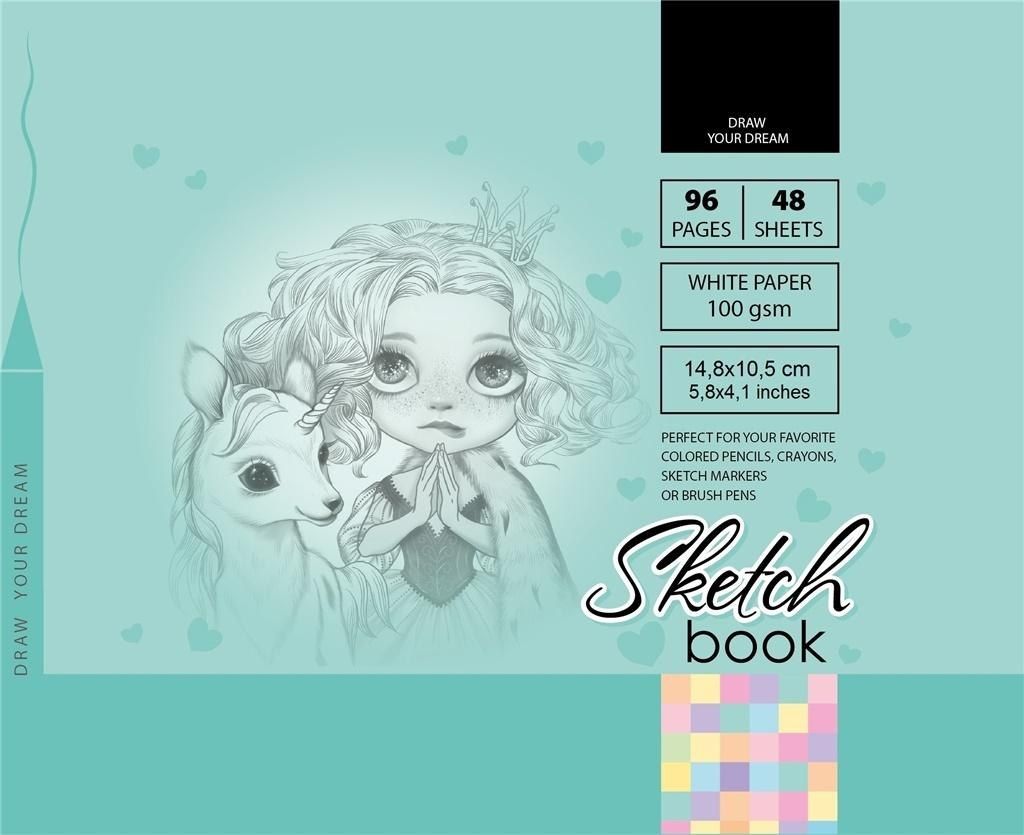 Fresh Szkicownik 10.5x14.8cm 96k zielony