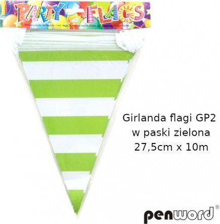 Penword GIRLANDA FLAGI GP2 W PASKI ZIELONA 27, 5cmx10m Penword