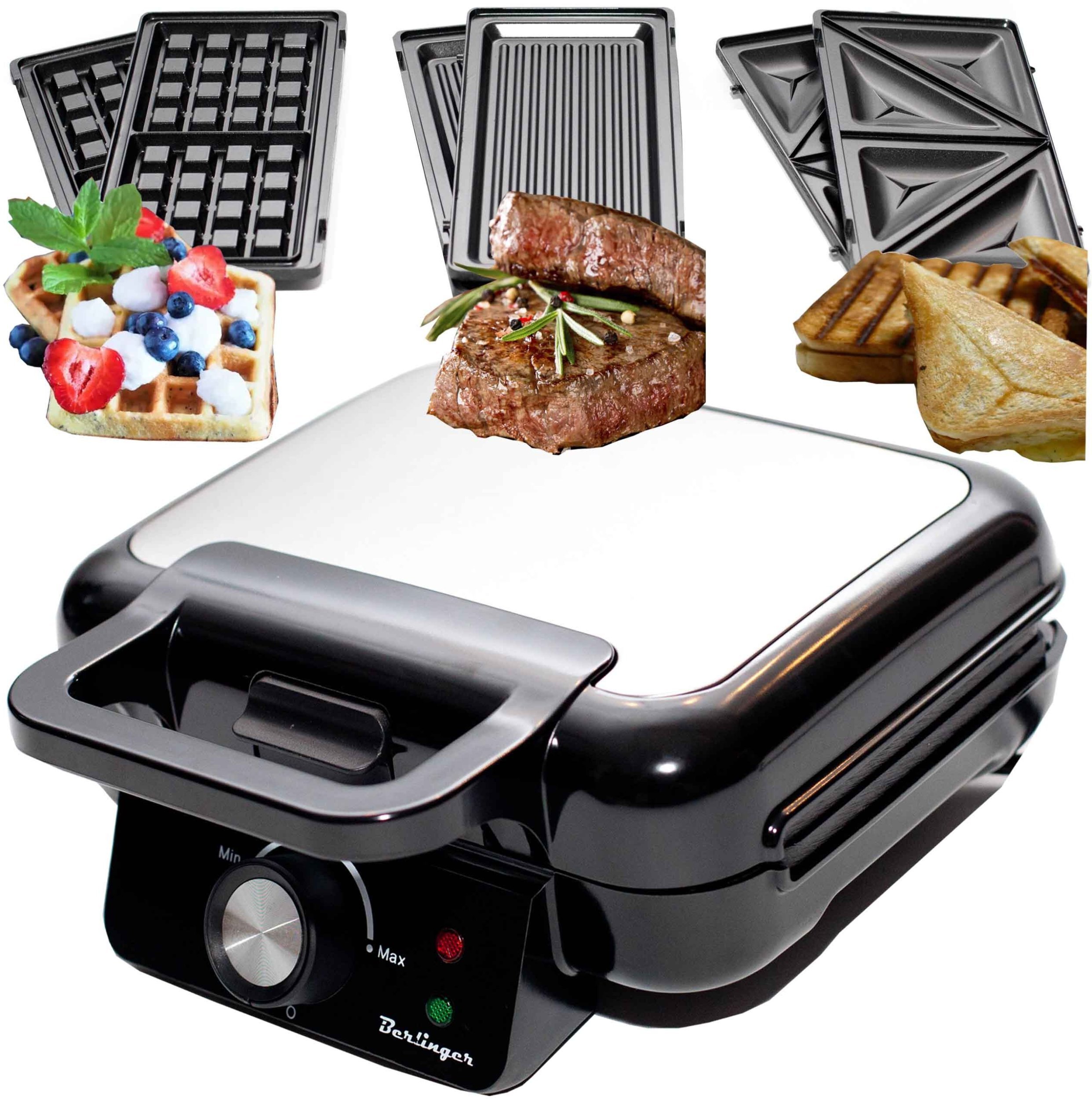 Gofrownica 3w1 opiekacz, toster, grill, regulacja temperatury, wysoka moc