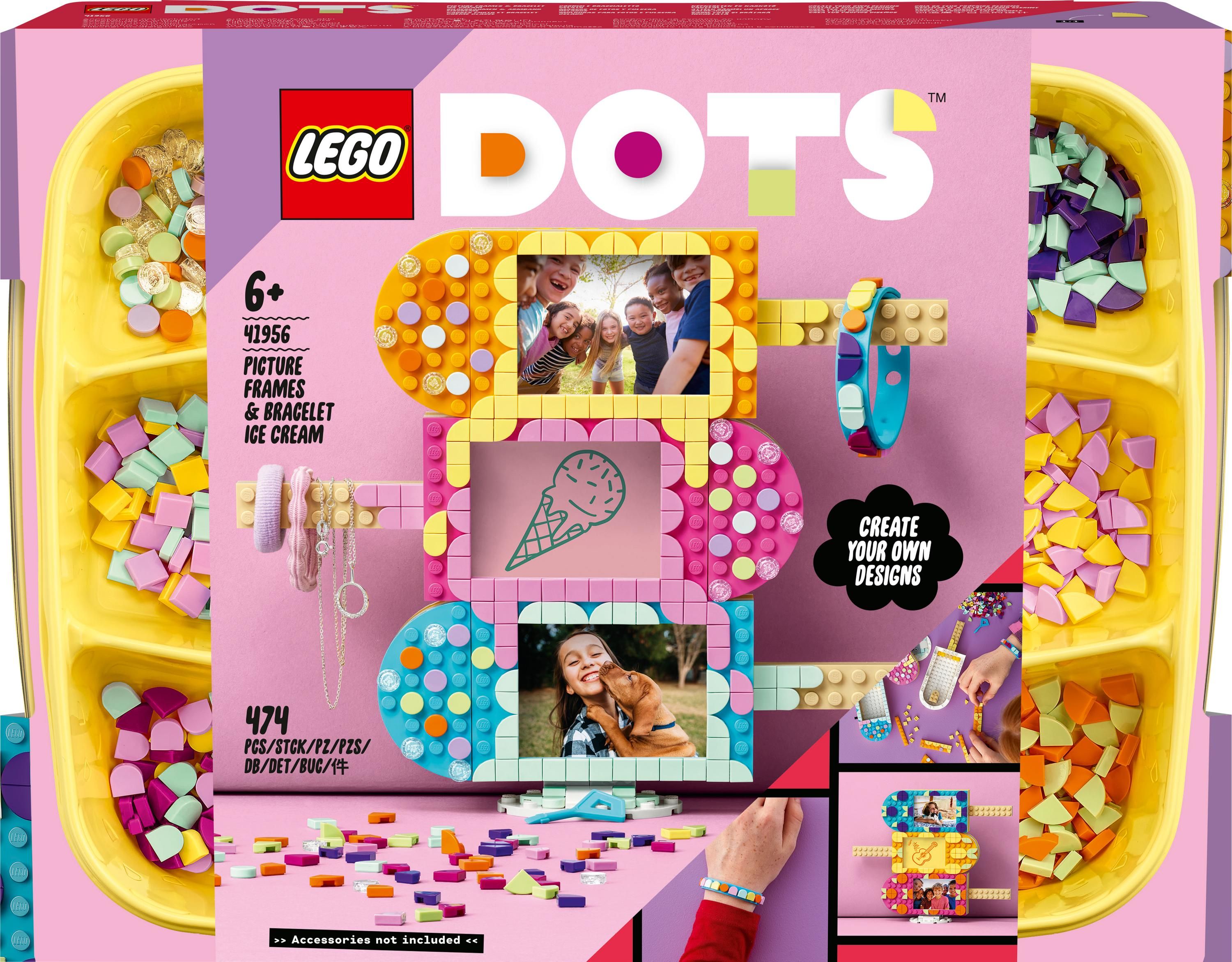 LEGO Dots Ramki na zdjęcia w kształcie lodów i bransoletka (41956)