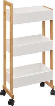 5five Wózek łazienkowy BAMBOO, szafka bambusowa - 3 poziomy