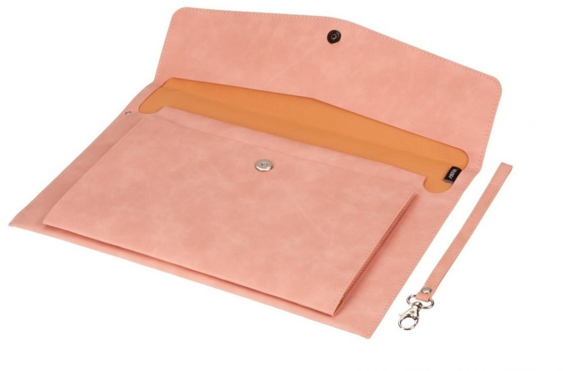Antra Teczka A4 z kieszenią nubukowy różowy