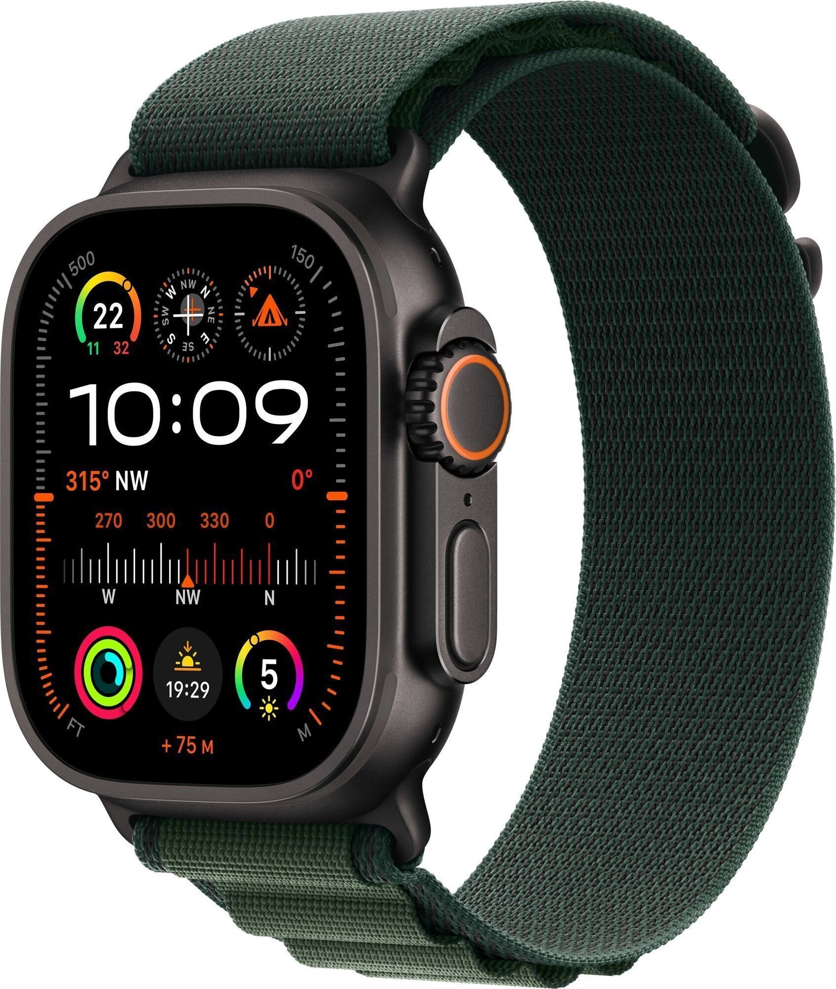 Smartwatch Apple Watch Ultra 2 GPS + Cellular 49mm Black Titanium Case Alpine Loop Large Zielony (MX4T3NF/A)