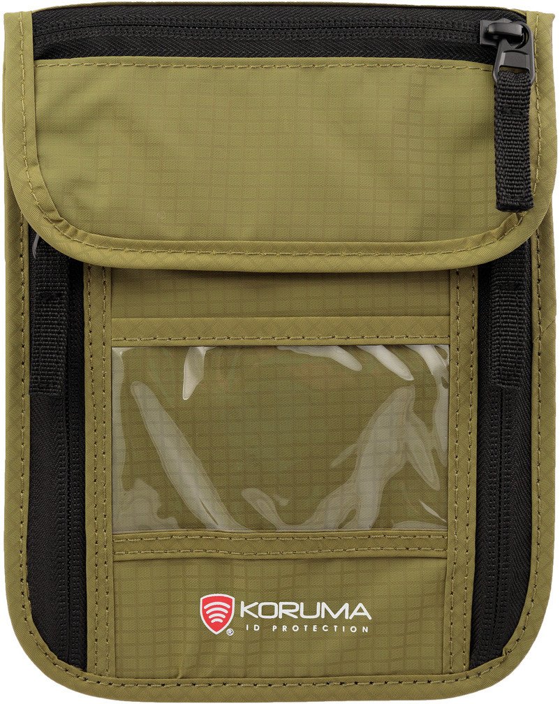 Paszportówka antykradzieżowa na szyję z zabezpieczniem RFID STOP (zielony) Uniwersalny