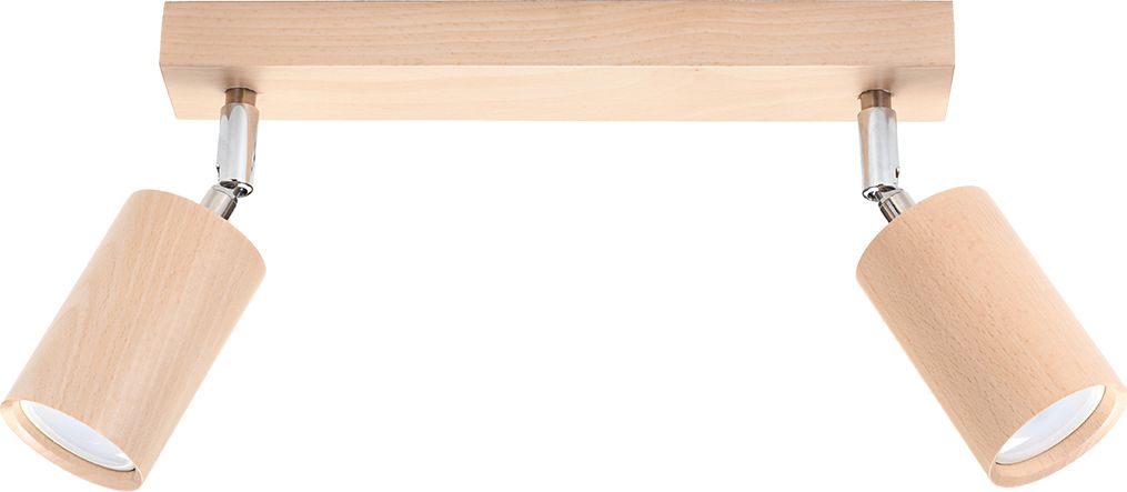 Lampa sufitowa Sollux Plafon BERG 2 naturalne drewno