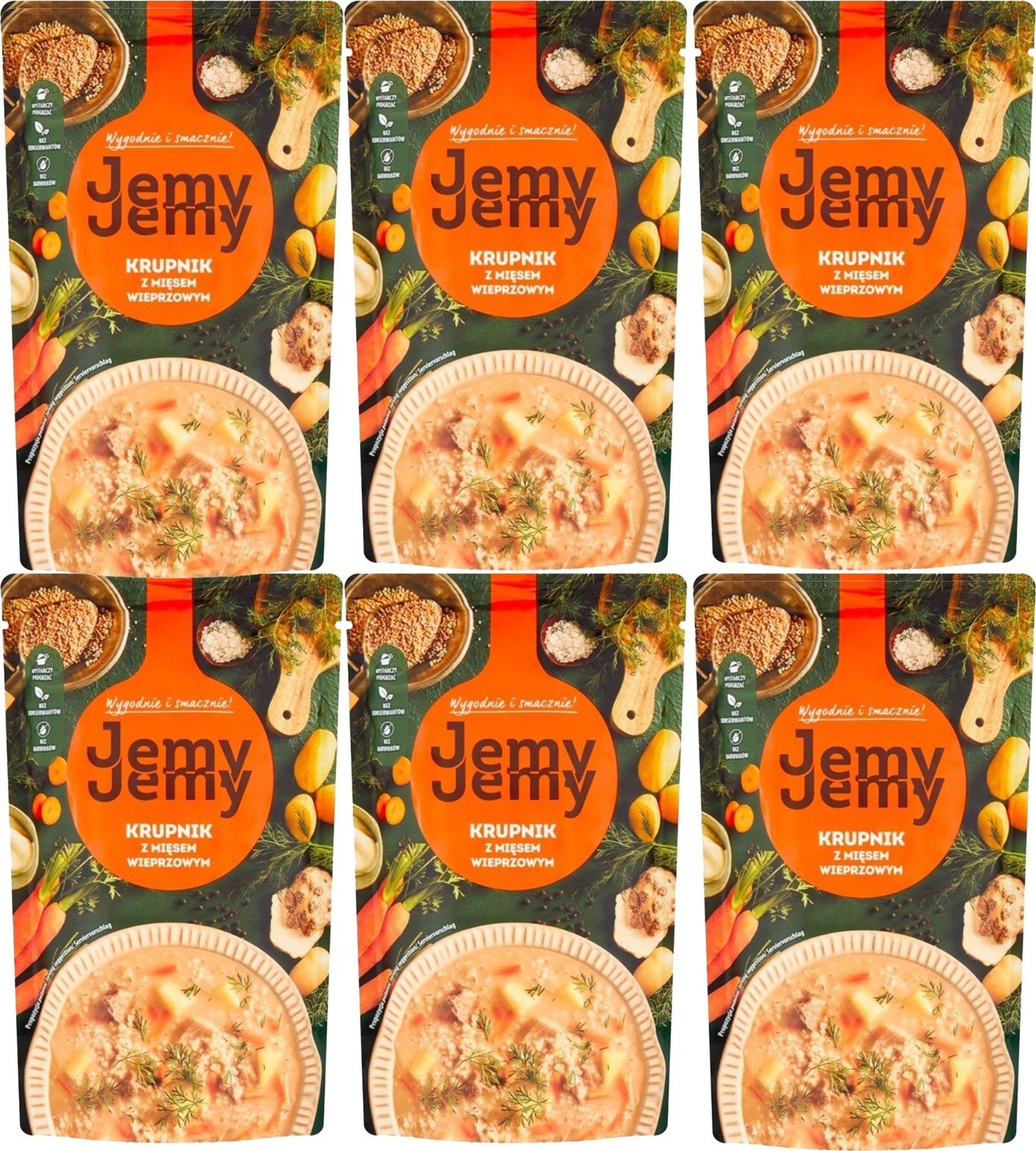 JemyJemy JemyJemy Krupnik z mięsem wieprzowym 450 g x 6 sztuk