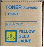 Toner Konica Minolta oryginalny toner TN227Y, yellow, 24000s, ACVH250, Bizhub C257i, O