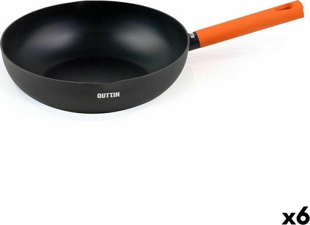 Patelnia Quttin Patelnia Wok Quttin Gastro Czarny Pomarańczowy 47 x 29 x 8 cm (6 Sztuk)