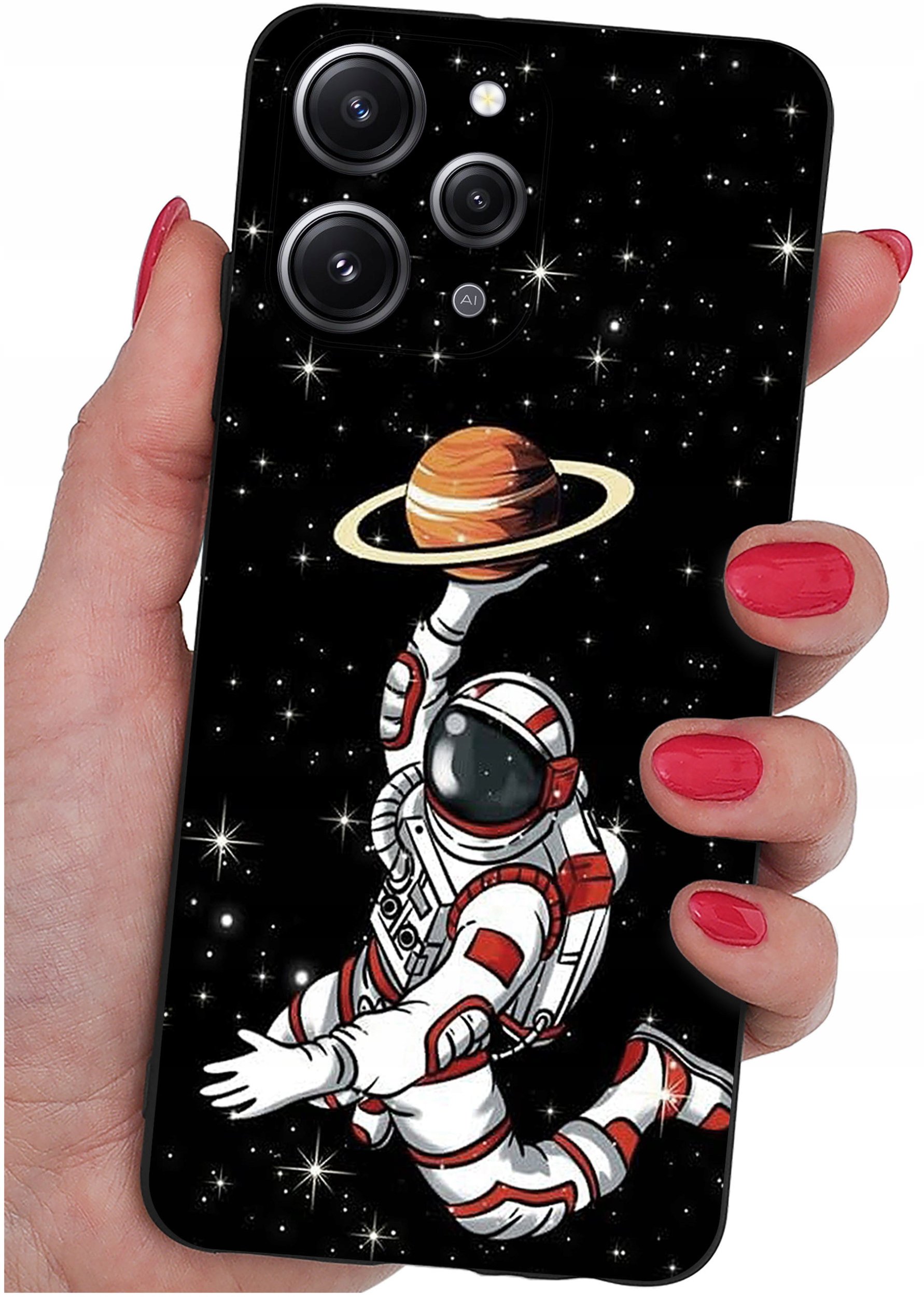 krainaGSM Etui do Xiaomi Redmi 12 4G wzory | SILIKONOWE MATT CASE + SZKŁO 9H