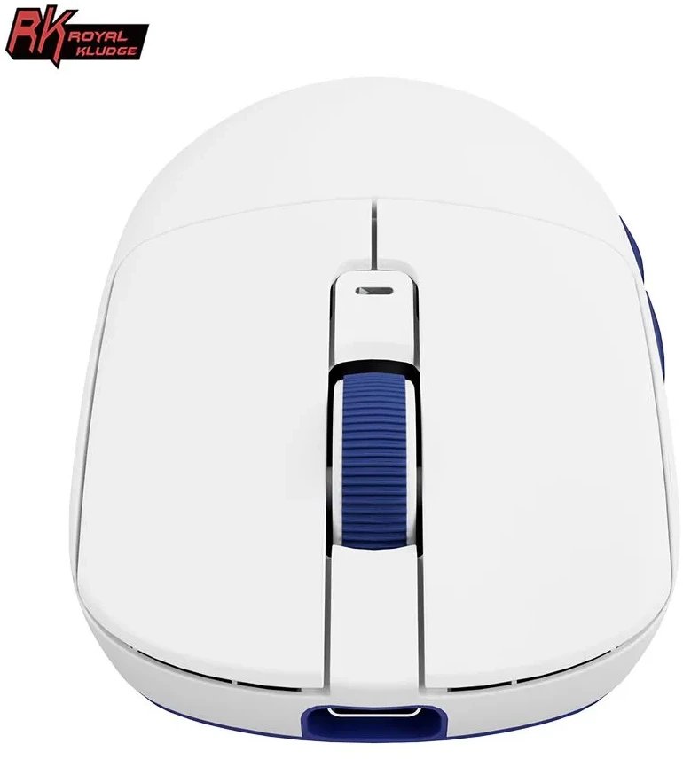 ROYAL KLUDGE M30 White Blue Gaming Mouse PAW 33111K