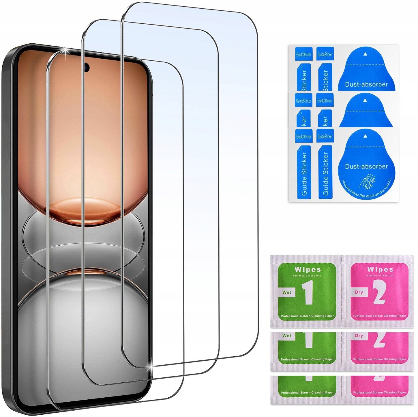 3x SZKŁO HARTOWANE do Realme C75 SZYBKA 9H | zestaw 3 sztuk