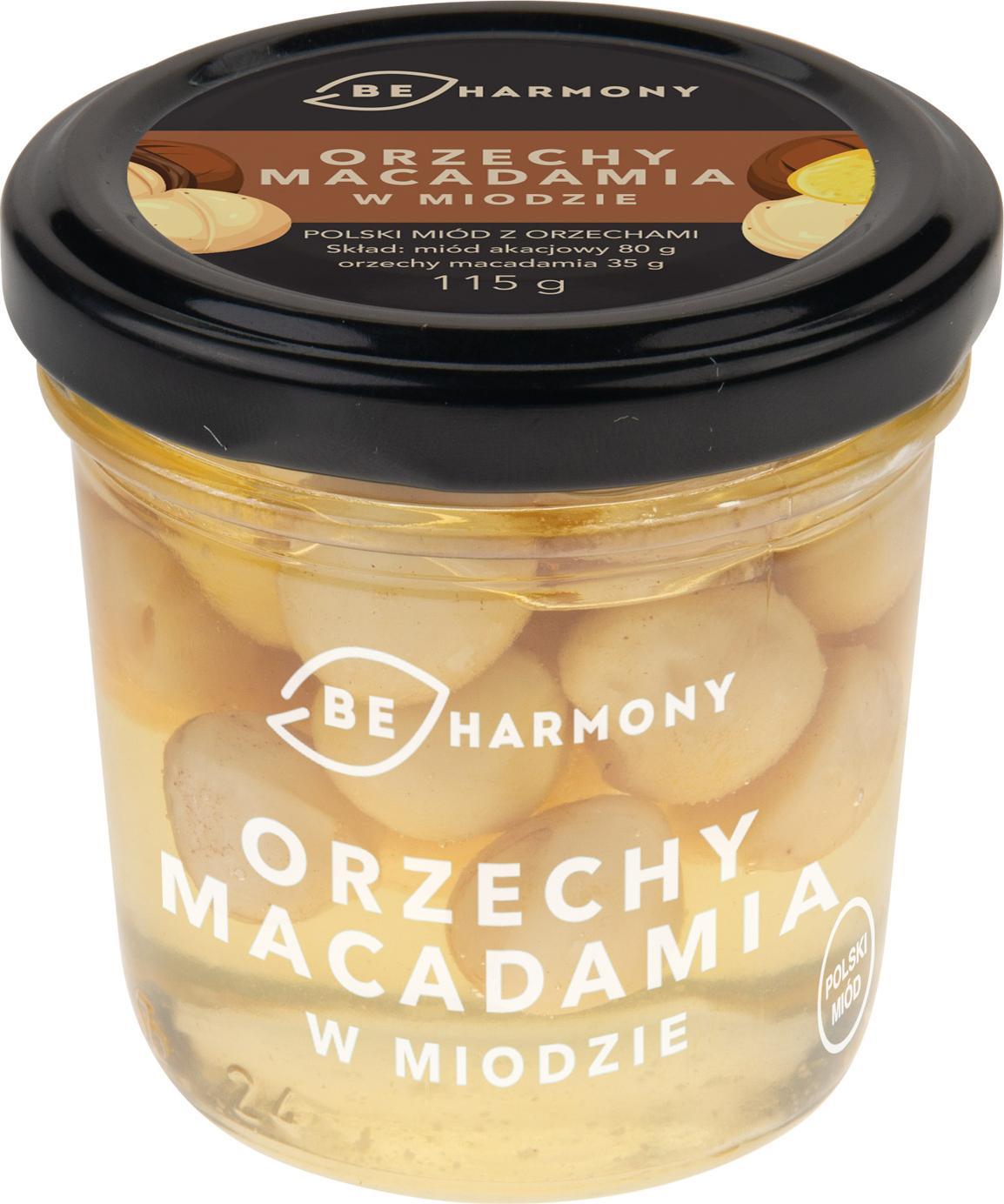 BeHarmony Orzechy macadamia w miodzie akacjowym
