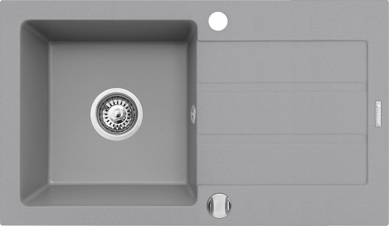 Zlewozmywak Pyramis Zlewozmywak granitowy Next 76x44 1B1D Szary beton