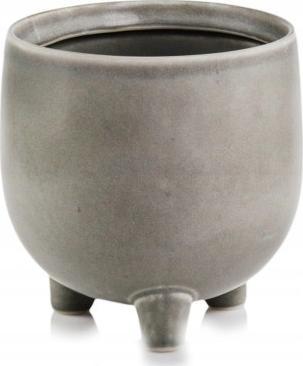 Polnix Doniczka ceramiczna na nóżkach 14 cm oliwkowa