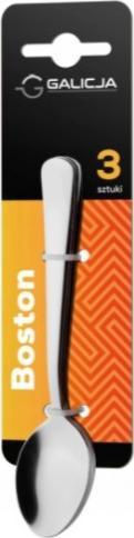 Galicja Łyżeczka do kawy Boston 3 szt. srebrna