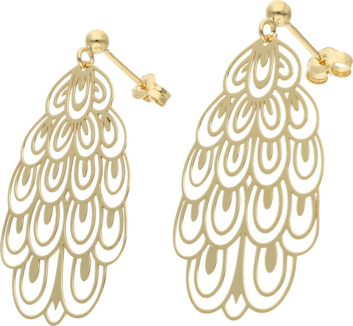 Rosanto Efektowne złote kolczyki na sztyft 585 14k