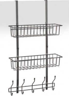 Koszyk prysznicowy Zeller prostokątny czarny (18773)