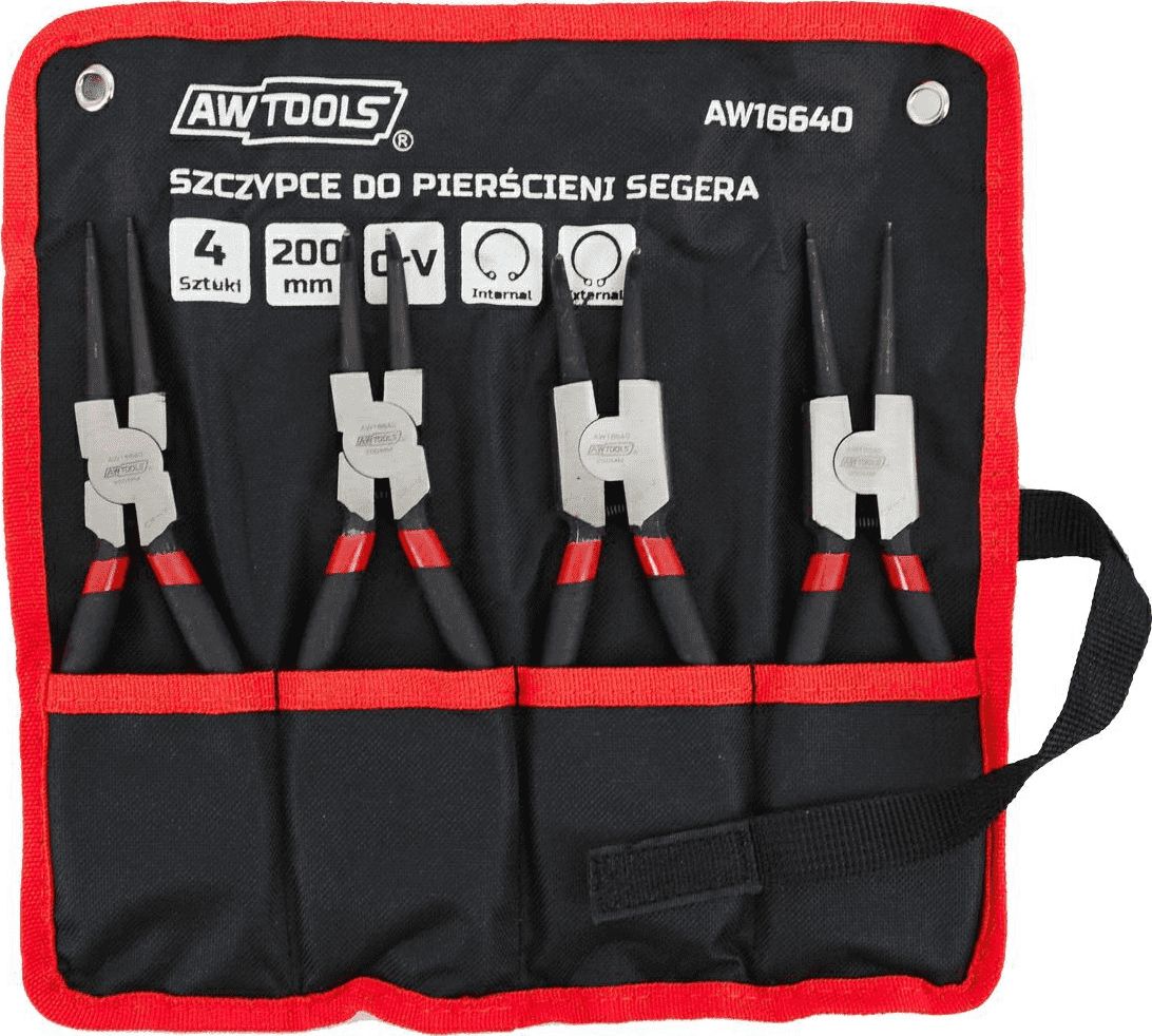 AWTools szczypce segera 200mm, 4 sztuki, etui (AW16640)