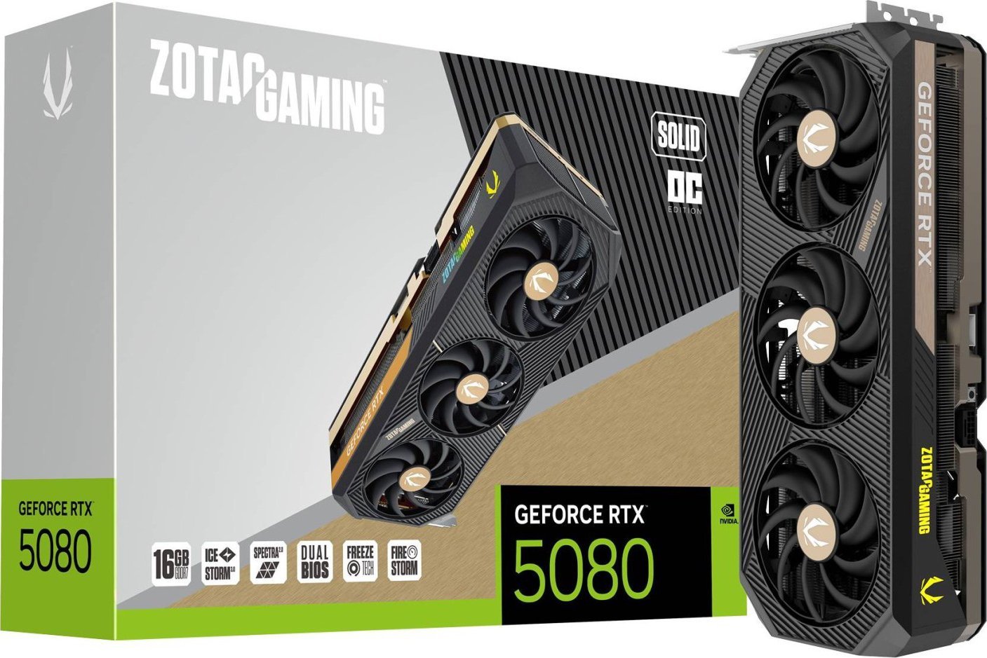 Karta graficzna Zotac Gaming GeForce RTX 5080 SOLID OC 16GB GDDR7 (ZT-B50800J-10P)