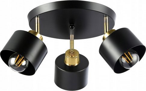 Lampa wisząca Sigma Loftowa lampa sufitowa (wisząca) LED E27 - czarno złota x3