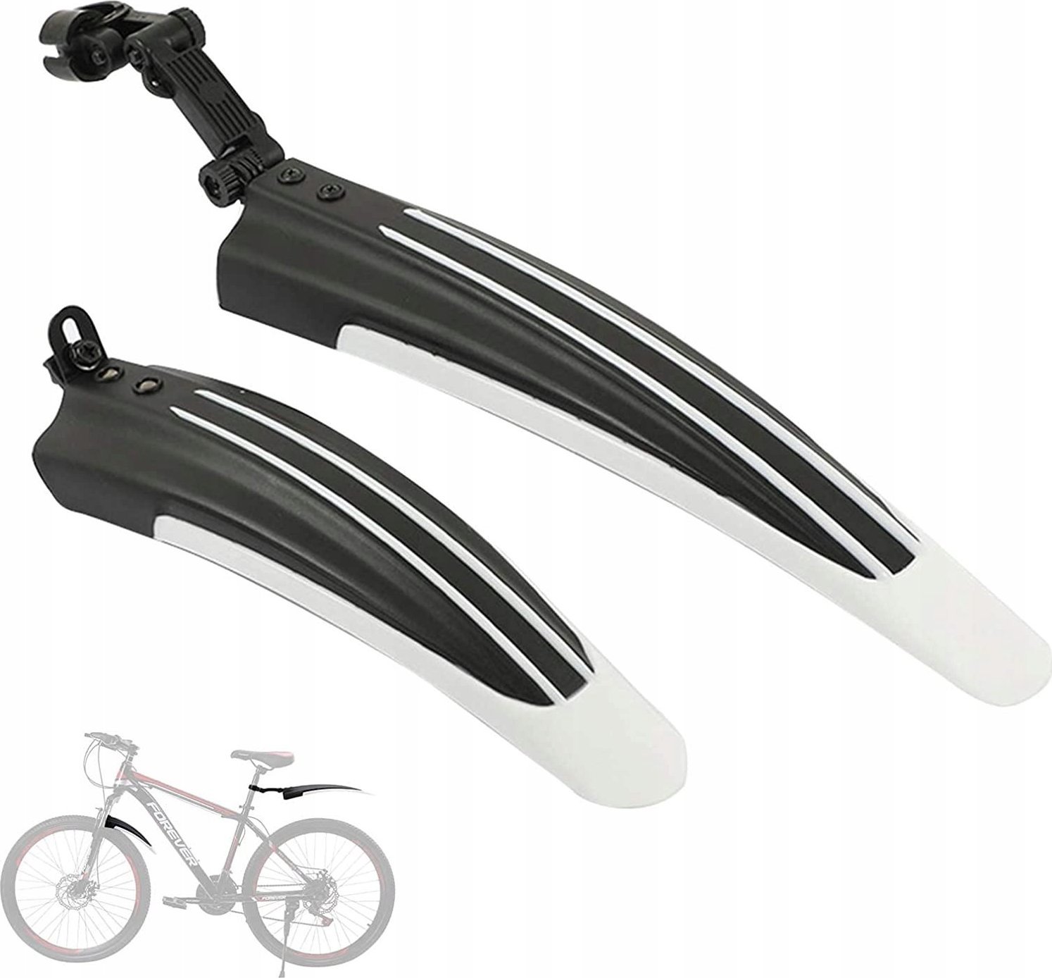 Korbi BŁOTNIKI ROWEROWE KOMPLET 2 SZT MTB 24-26 biały