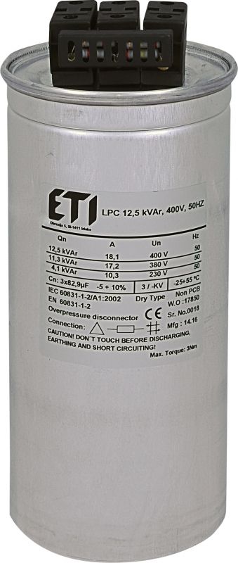 Eti-Polam Kondensator LPC 12.5 kVAr 400V 50Hz (004656751)
