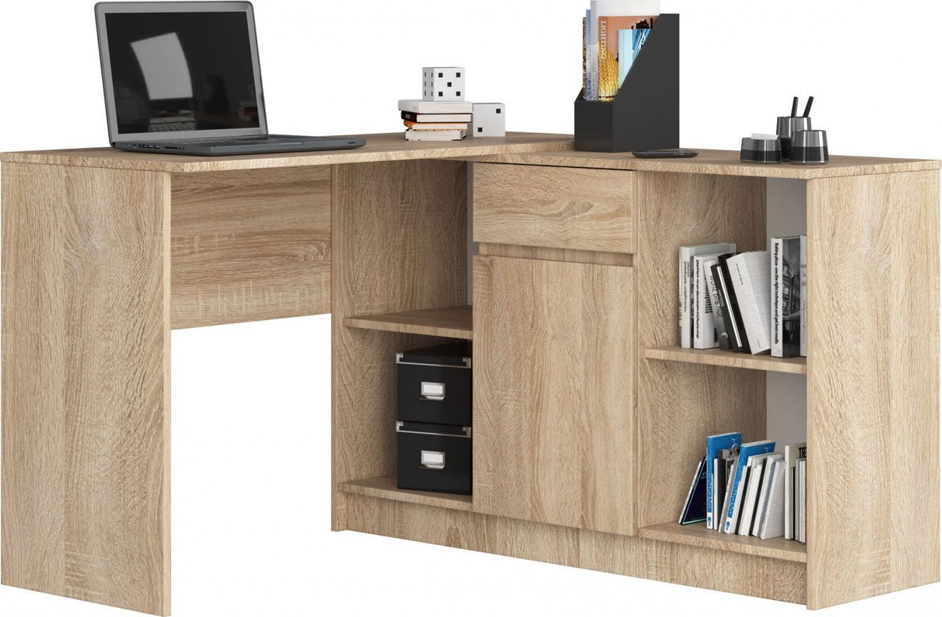 Elior Narożne biurko dąb sonoma - Klemin 4X