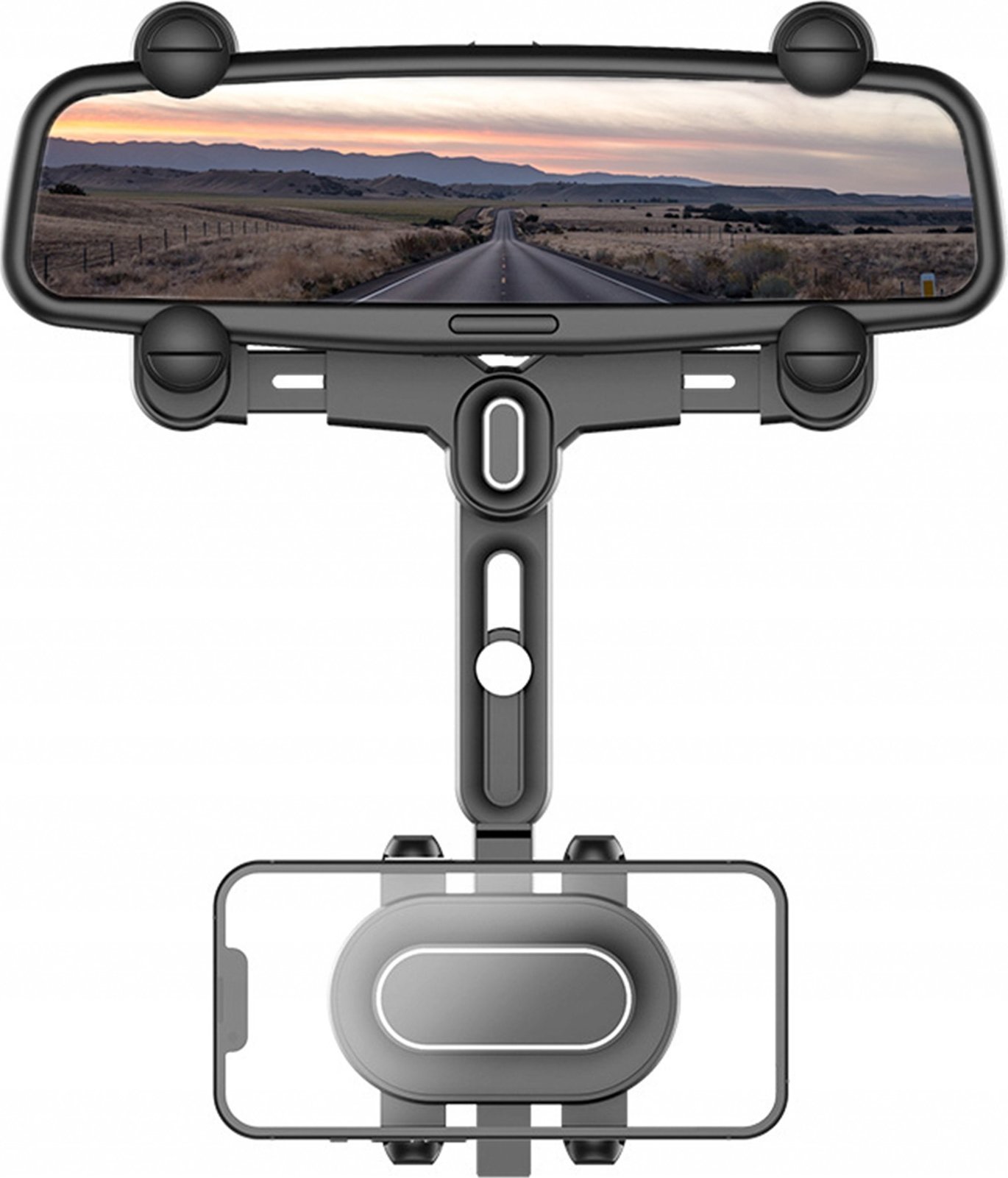 Uchwyt samochodowy na telefon LYNXER do lusterka wstecznego