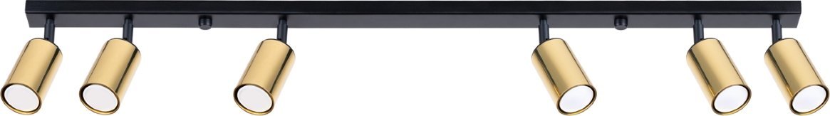 Lampa sufitowa Sollux Lighting SOLLUX Plafon WINX 6L czarny/złoty 6 x GU10 SL.1388