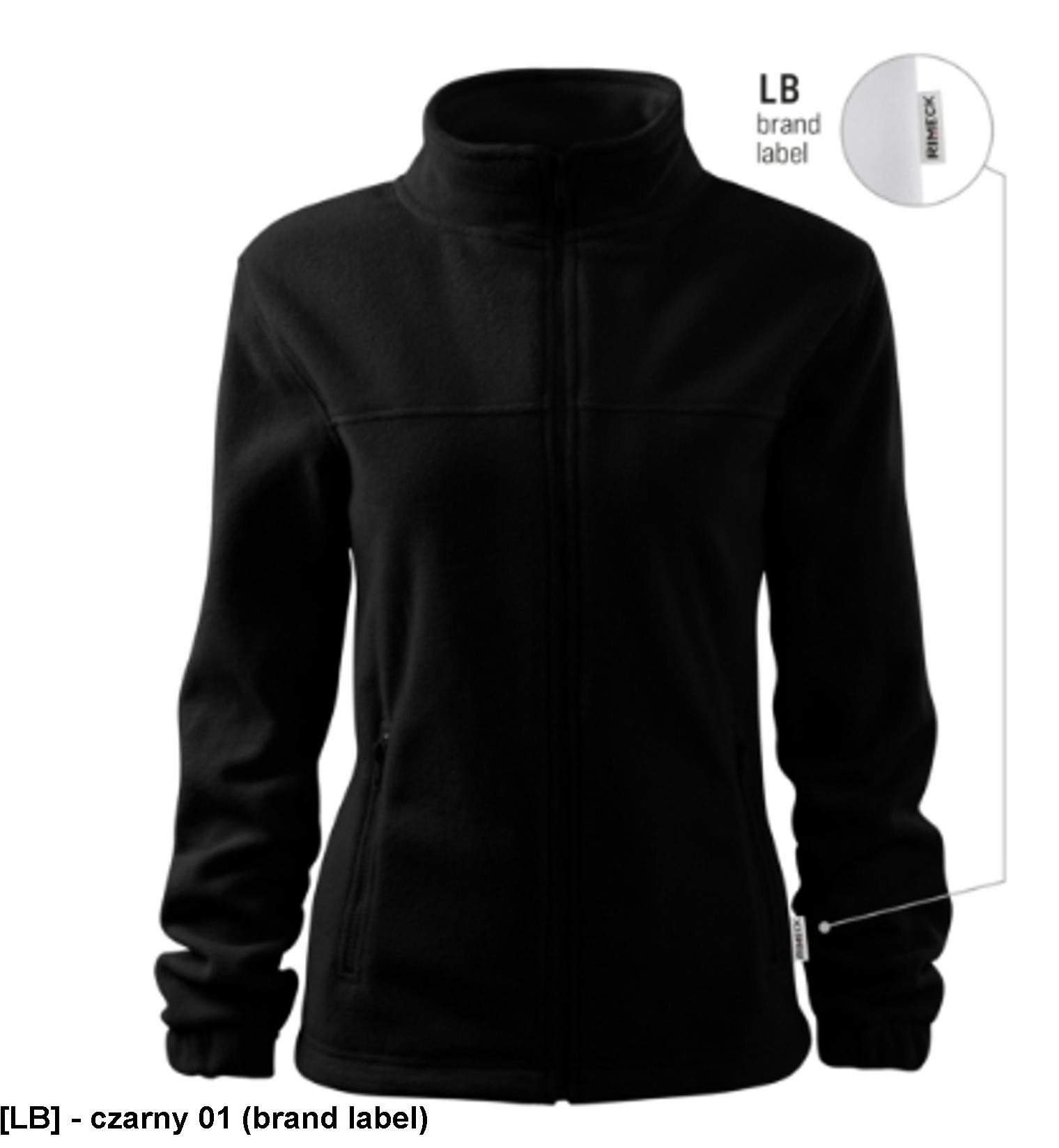 Jacket 504 - ADLER - Polar damski, 280 g/m2, 100 % poliester - czarny 01 (brand label) S