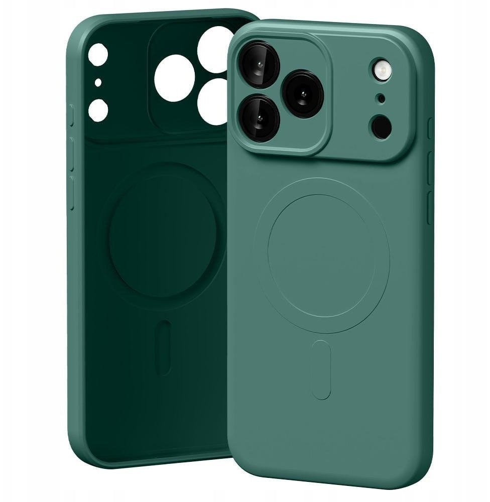Etui Mercury Semi-Silicone MagSafe do iPhone 17 Pro Max zielony