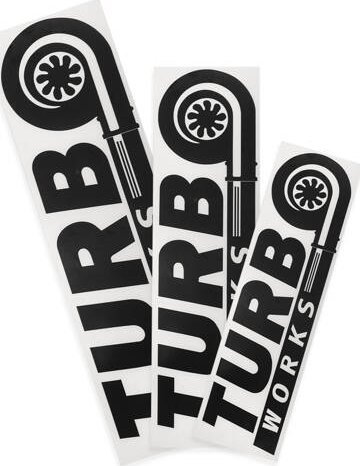 TurboWorks Naklejka TurboWorks Czarna 15cm