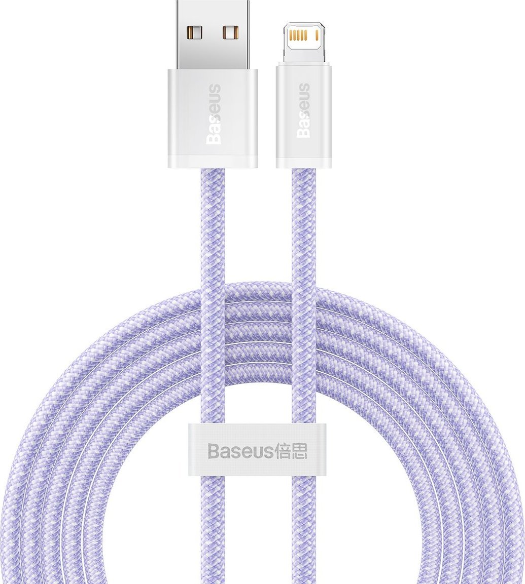 Kabel USB Baseus USB-A - Lightning 2 m Fioletowy (CALD040105)