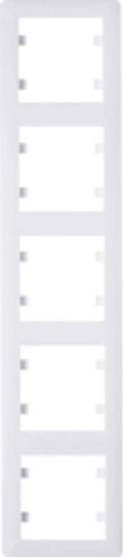 Hager LUMINA2 Ramka pięciokrotna pionowa biała WL5150 - WL5150