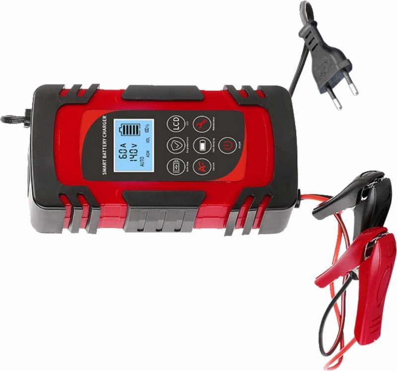 Akumuliatorių įkroviklis su LCD ekranu Alburnus DFA-42 8A 12/24V