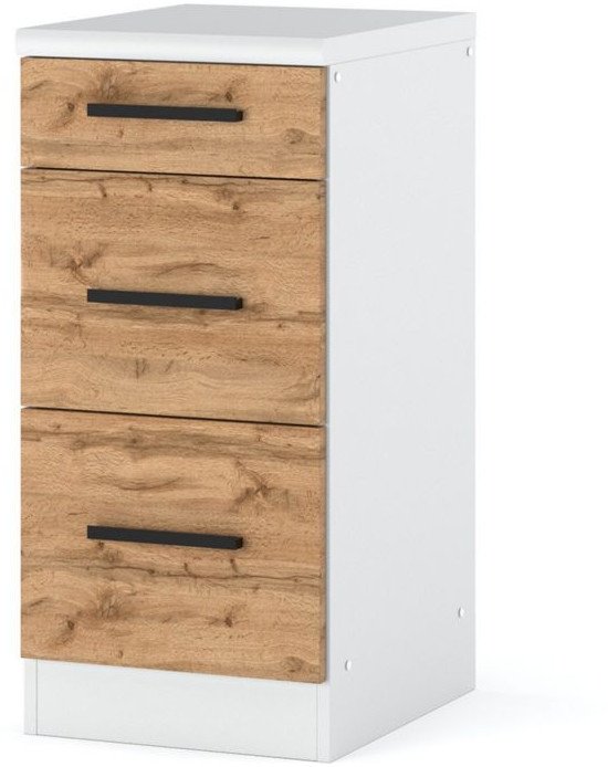 Szafka Kuchenna Dolna Z Blatem 3 Szuflady Blande 40cm Biała Wotan