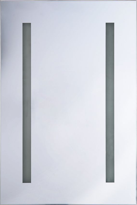 Shumee Szafka łazienkowa wisząca z lustrem LED 40 x 60 cm biała CAMERON