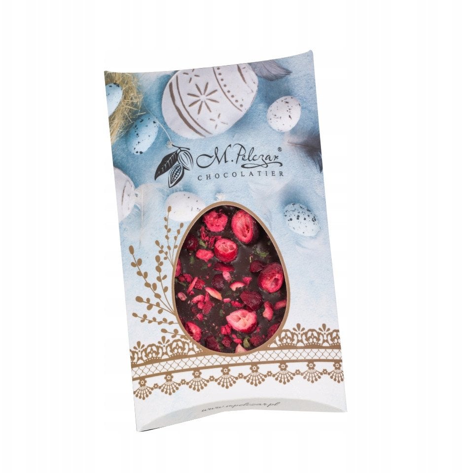 M.Pelczar Chocolatier Czekolada gorzka 70,4% mięta i żurawina 85 g