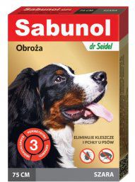 Dermapharm SABUNOL GPI OBROZA 75CM DLA PSA - PRZECIW PCHLOM I KLESZCZOM
