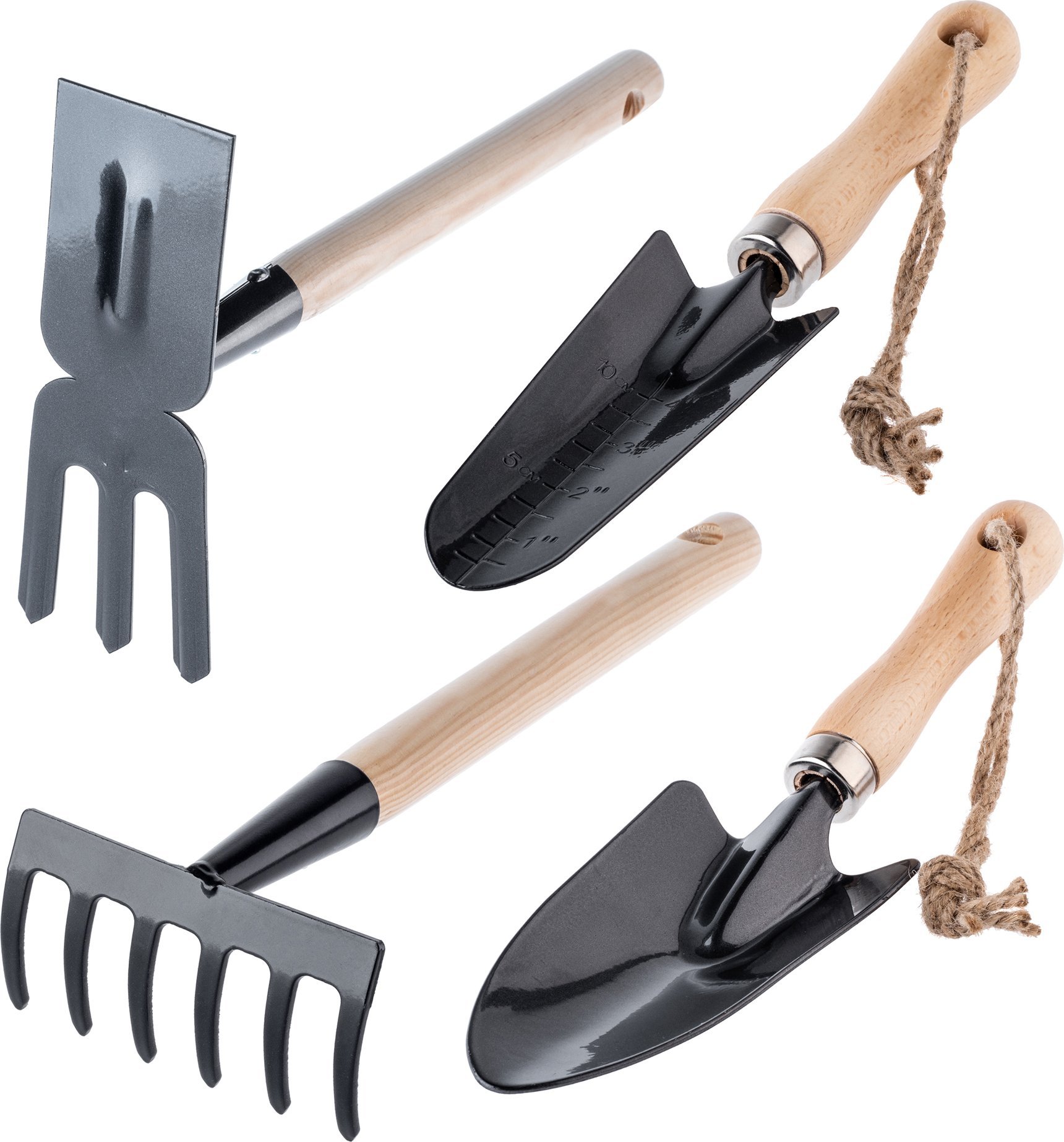 Kadax KADAX Zestaw Narzędzi Ogrodowych 4W1 Łopatka Motyczka Grabki Pazurki Do Gleby