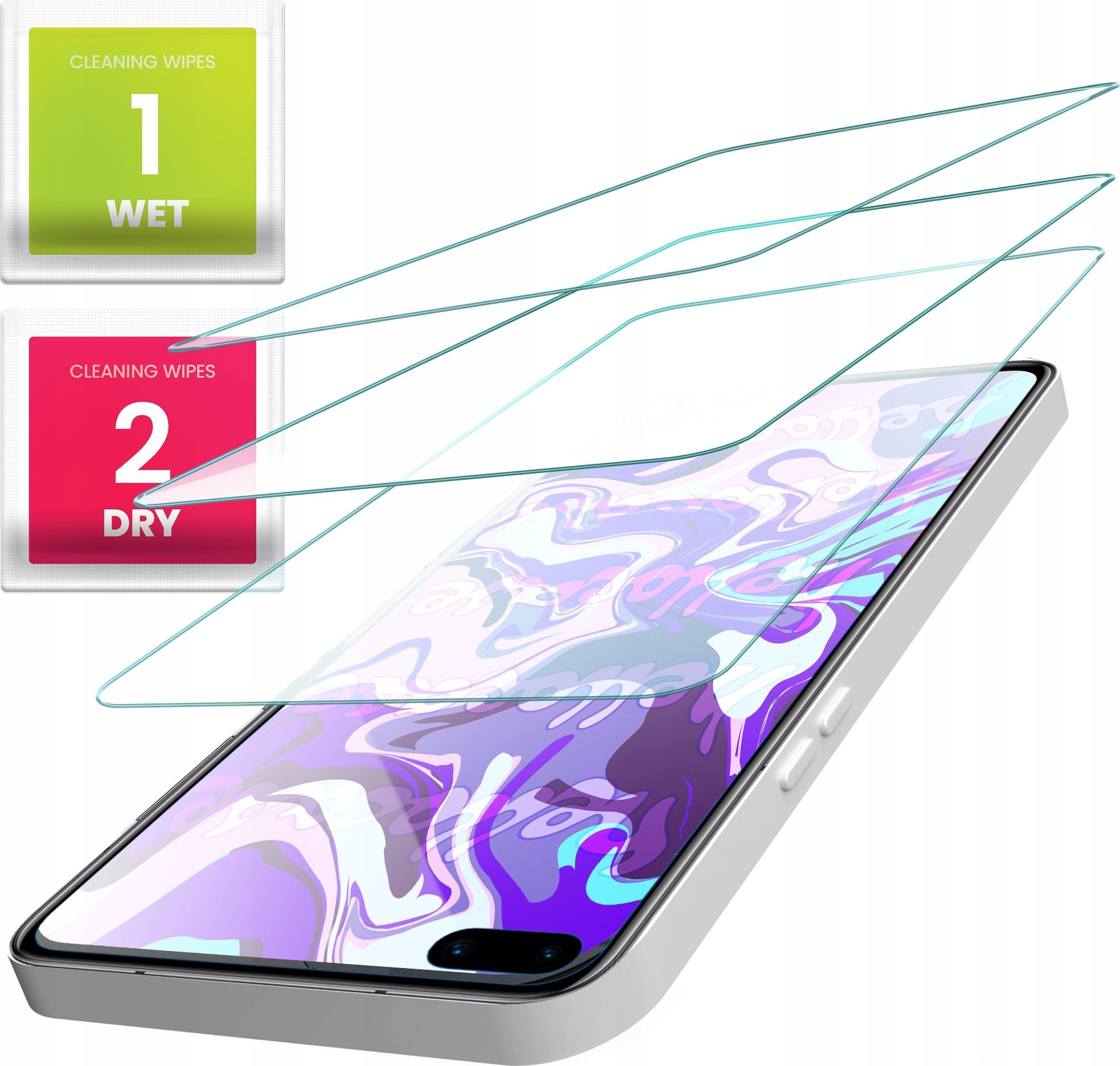 Hello Case 3-PAK Szkło Hartowane do Huawei P40 (szybka 9H, płaskie 2.5D, ochronne)