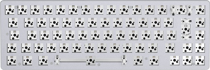 Klawiatura Glorious PC Gaming Race Glorious GMMK2 Compact Tastatur - Barebone, ISO-Layout, weiß