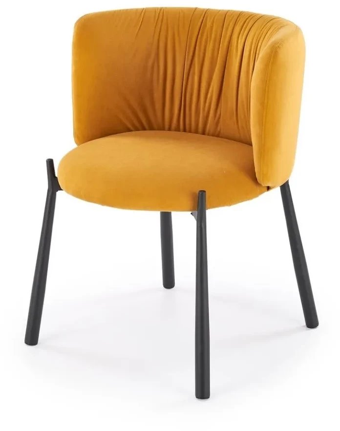 Krzesło tapicerowane K531 VELVET musztardowe HALMAR