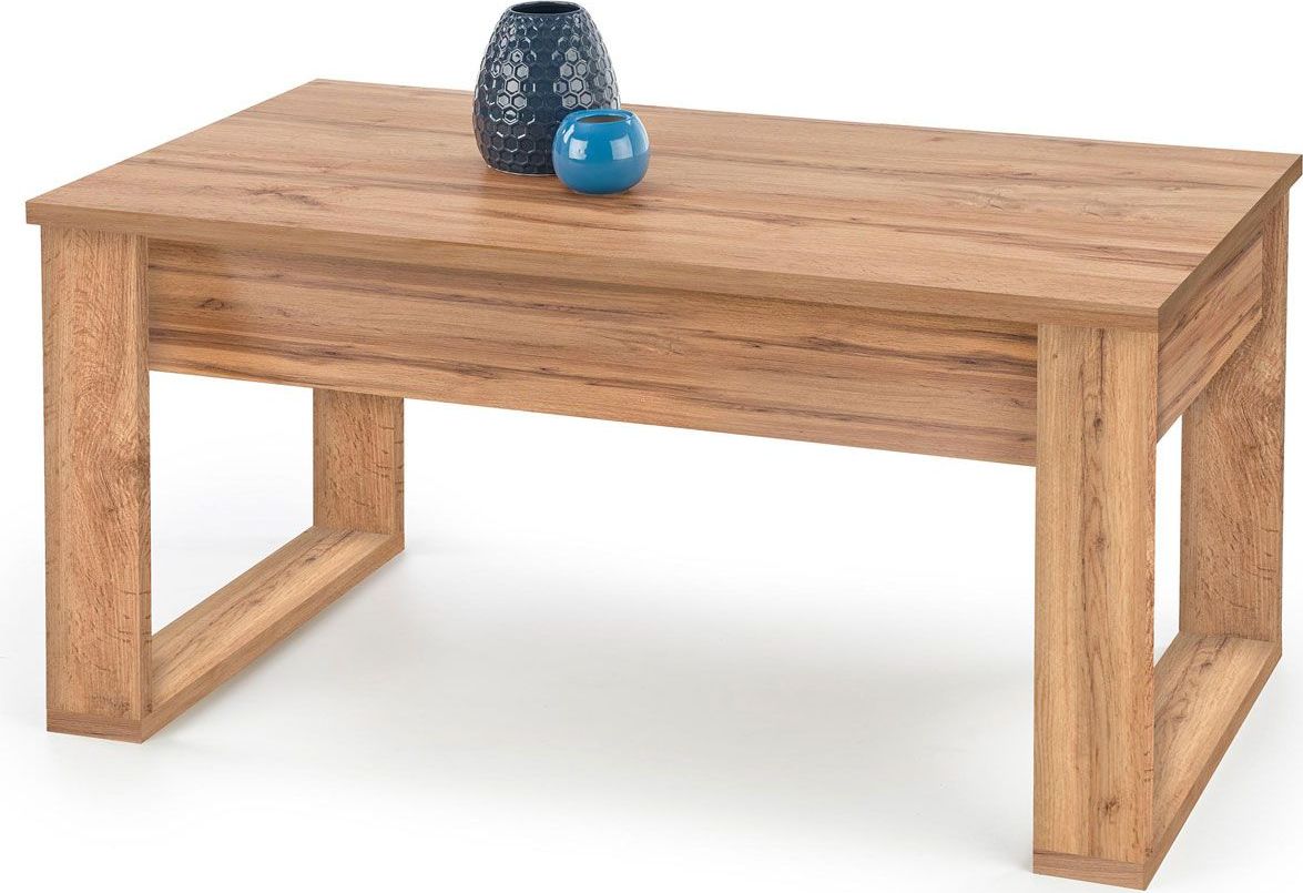 Elior Prostokątna ława z szufladami Salva - dąb votan