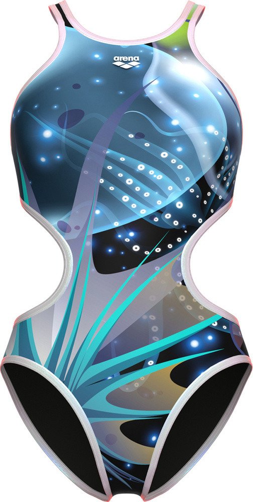 Damski Strój Kąpielowy Women's Arena One Print Swimsuit Tech Ba dress blues rozmiar 42