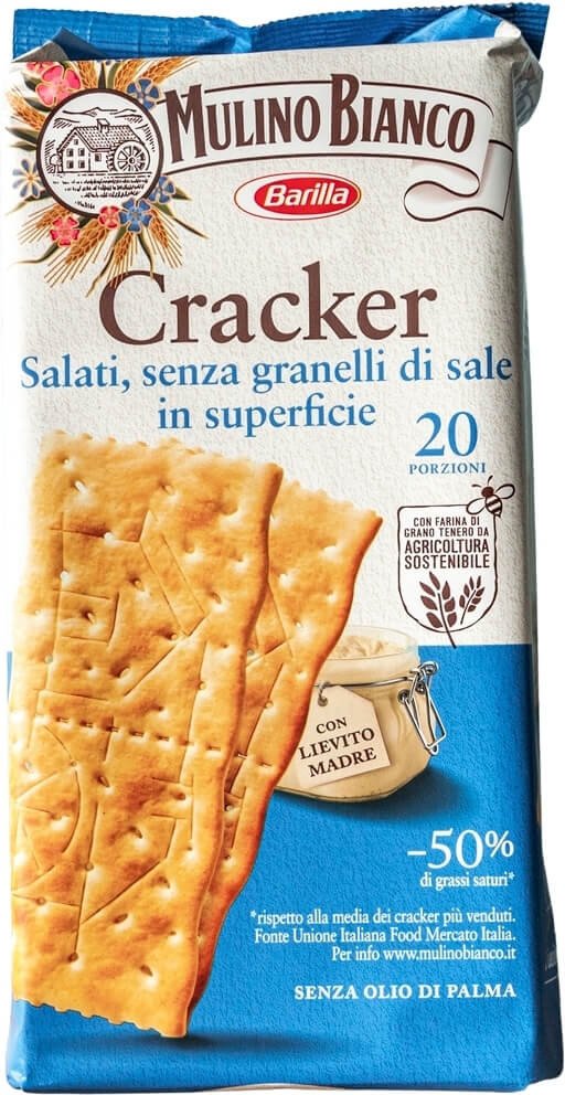 Krakersy bez soli do sałatek 500g - Mulino Bianco