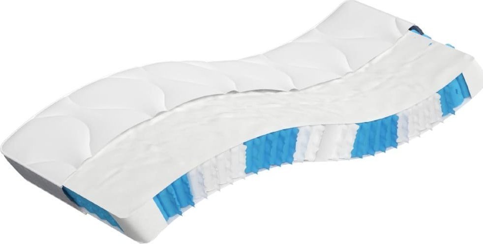 vidaXL Materac kieszeniowy, twardość średnia, 90x220 cm